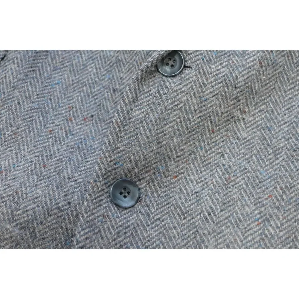 Imperial Haggar Tweed Handwoven Herringbone Wool Blazer‎ Sports Jacket Sz 46 R